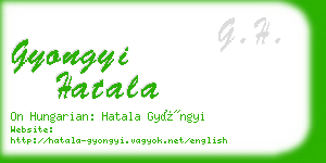 gyongyi hatala business card